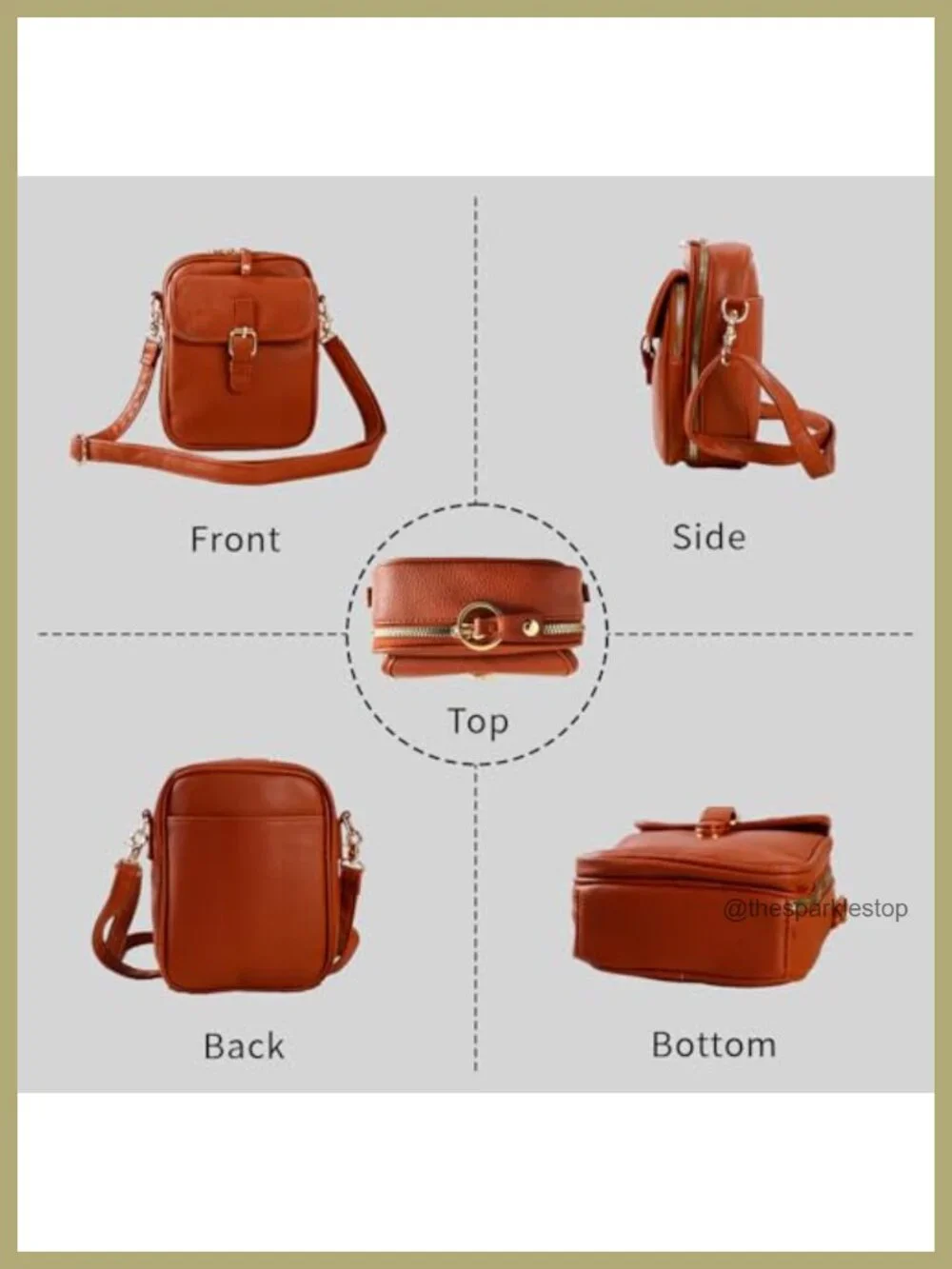 Anti-Theft Faux Leather Crossbody Bag Messenger Large Capacity Card Slots